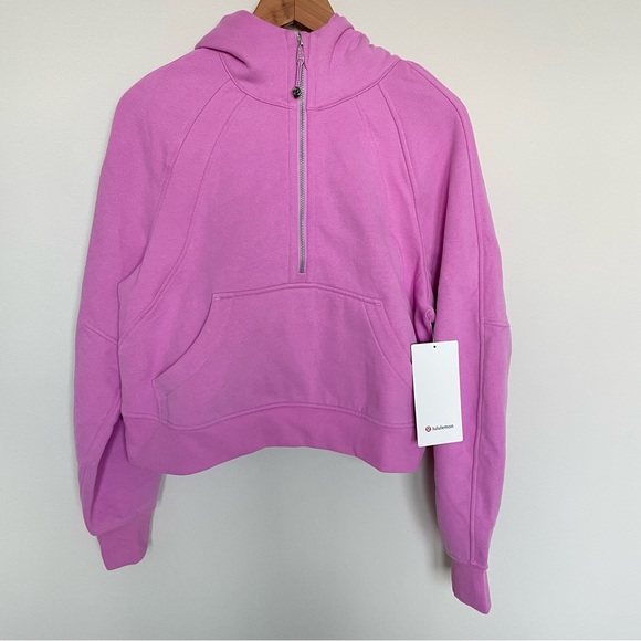 lululemon athletica Tops - NWT Lululemon Scuba Oversized Half Zip Hoodie Dahlia Mauve Size XS/S